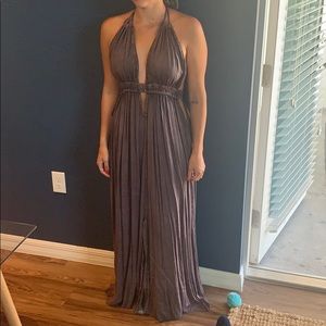 Mauve sexy maxi dress